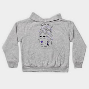 hands off my crown of curls Kids Hoodie